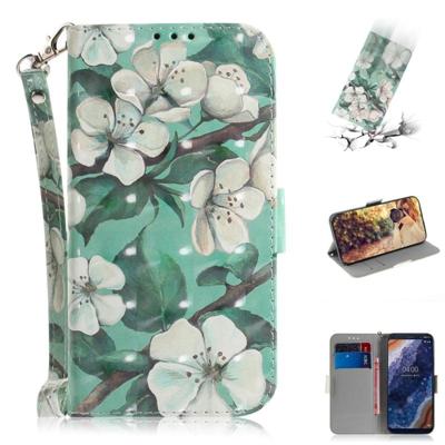 3D gekleurde tekening aquarel bloem patroon horizontale Flip lederen case voor Nokia 9 met houder & card slots & portemonnee 3D gekleurde tekening aquarel bloem patroon horizontale Flip lederen case voor Nokia 9 met houder & card slots & portemonnee