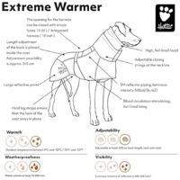 Hurtta Extreme warme hondenjas, winterjas voor honden, donkergrijs 35 cm - thumbnail