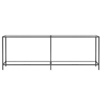 Wandtafel 220x35x75,5 cm gehard glas transparant