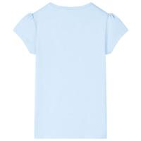 Kindershirt fiets 116 lichtblauw - thumbnail