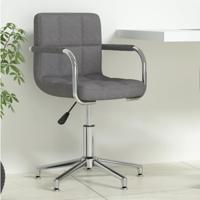 Kantoorstoel draaibaar stof donkergrijs - thumbnail