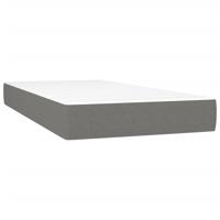 Boxspring met matras stof donkergrijs 120x190 cm - thumbnail