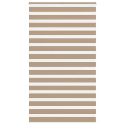 VidaXL Zebra blind 120x230 cm stofbreedte 115,9 cm polyester zandbruin