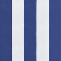 Bankkussen gestreept 150x50x7 cm stof wit en blauw - thumbnail