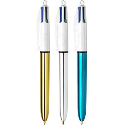 Pen Bic Shine Silver Wit (12 Onderdelen)