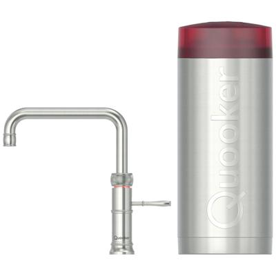 Quooker Classic Fusion Square Keukenkraan Set - Kokend Warm- en Koud Water - RVS - Inclusief COMBI+ Reservoir