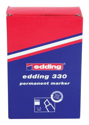 Permanente markeerstift Edding 330 Zwart (10 Stuks) Permanente markeerstift Edding 330 Zwart (10 Stuks)