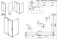 Saqu Grace douchecabine met draaideur links incl. antikalk 120x90x210cm geborsteld grijs - thumbnail