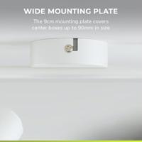 Riga - LED plafondlamp - 8 watt 690 lumen - 2 spots - 2700K Warm wit - Draaibaar en dimbaar - GU10 - Kantelbaar - Plafondspot - IP20 Voor binnen - Wit - thumbnail