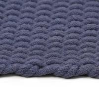 VidaXL Vloerkleed rechthoekig 120x180 cm katoen marineblauw - thumbnail