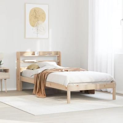 Bedframe zonder matras massief grenenhout 75x190 cm
