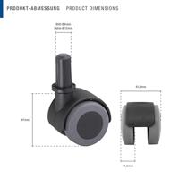 Metafranc Dubbel Wiel Parket 40Mm St+Hu W - WU0802220 - thumbnail