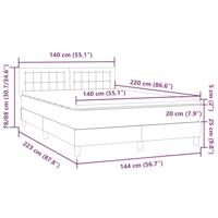 Boxspring met matras en LED fluweel donkergrijs 140x220 cm - thumbnail