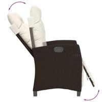 9-delige Tuinset met kussens poly rattan bruin - thumbnail
