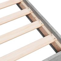 Bedframe bewerkt hout betongrijs 100x200 cm - thumbnail