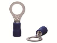 Quadrios 22C449 Ringkabelschoen Dwarsdoorsnede (max.): 2.5 mm² Schachtdiameter: 8.5 mm Deels geïsoleerd Blauw 1 set(s) - thumbnail