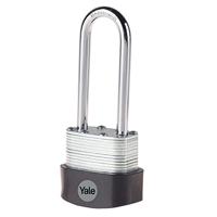 YALE -Y125B/40/163/1 - 40 mm gelamineerd stalen buitenhangslot - 63 mm gehard stalen beugel - 3 sleutels - Voor garage - tuinhuisjes - thumbnail