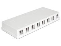 DeLOCK Keystone Surface Mounted Box 8 Port behuizing - thumbnail