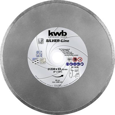 kwb 725870 Diamanten doorslijpschijf Diameter 230 mm Boordiameter 22.23 mm Tegels, Keramiek 1 stuk(s) kwb 725870 Diamanten doorslijpschijf Diameter 230 mm Boordiameter 22.23 mm Tegels, Keramiek 1 stuk(s)