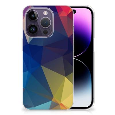 Apple iPhone 14 Pro | TPU Hoesje | Polygon Dark Apple iPhone 14 Pro | TPU Hoesje | Polygon Dark