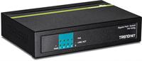 TRENDnet TPE-TG50G 5-poorts Gigabit PoE+ Switch, 31 watt PoE totaal vermogen, 10 Gbit/s schakelcapaciteit, plug & play, full & half duplex - thumbnail