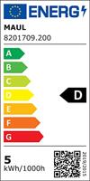 Maul MAULpearly colour vario 8201790 LED-bureaulamp 6 W Energielabel: D (A - G) Zwart - thumbnail