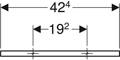 Geberit iCon Handdoekhouder 42,4x6,5x1,9 cm Chroom