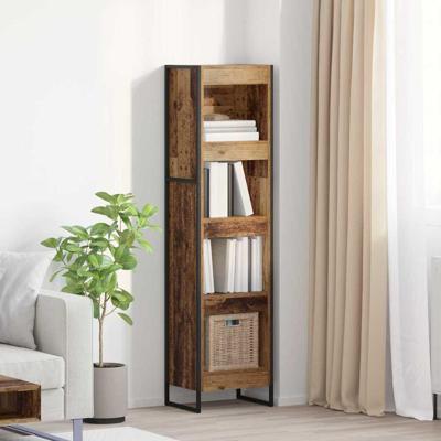 Boekenkast Oud Hout 80 x 30 x 155 cm Bewerkt hout Boekenkast Oud Hout 80 x 30 x 155 cm Bewerkt hout