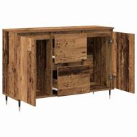 Dressoir met lade Oudhout 101,5 x 35 x 70 cm Bewerkt hout - thumbnail