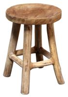 Kruk teak naturel D20H27 cm Van der Leeden - Van der leeden - thumbnail