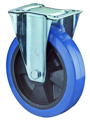 BS Rollen Bokwiel | wiel-d. 125 mm draagvermogen 140 kg | kunststof | plaat L115xB85 mm | 1 stuk - LS410.B61.125 LS410.B61.125