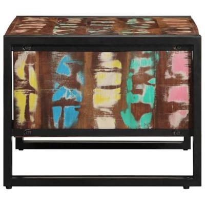Salontafel 70x50x38 cm massief gerecycled hout meerkleurig