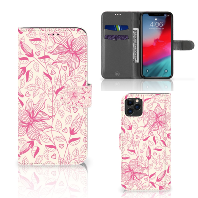 Apple iPhone 11 Pro Max Hoesje Pink Flowers