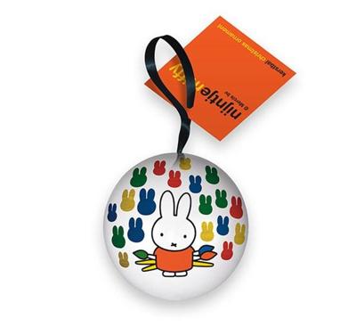 Kerstbal metaal nijntje museum 6,8cm