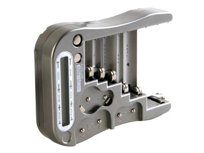 Velleman Batterijtester, LCD display, voor standaard batterijen AAA AA C D 9 V blok, fotobatterijen CR123A CR2 CR-V3 2CR5 CR-P2 en knoopcellen