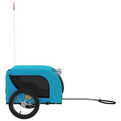 Hondenfietstrailer oxford stof en ijzer blauw en zwart - thumbnail