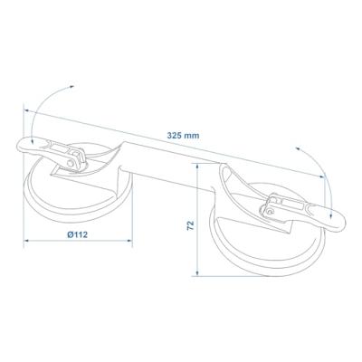 ProPlus vacuümheffer met 2 zuignappen aluminium