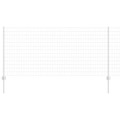 VidaXL Hek met paal zilver 1 x 10 m staal