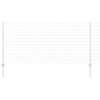 VidaXL Hek met paal zilver 1 x 10 m staal - thumbnail