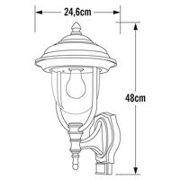 Wandlamp Parma Soragna groen klassieke buitenlamp 7235-600 bewegingssensor - thumbnail