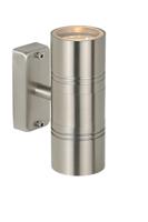 Lucide ARNE-LED - Wandlamp Binnen/Buiten - Ø 6,3 cm - LED - GU10 - 2x5W 2700K - IP44 - Mat chroom - thumbnail