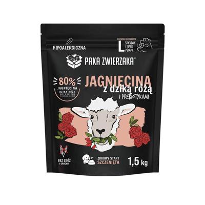 PAKA ZWIERZAKA Puppy Lamb with wild rose L - droog hondenvoer - 1,5kg