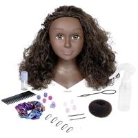 Smoby - Afro-haarstylinghoofd - Gemakkelijk te stylen - 23 realistische accessoires - Warmtegevoelige lippen - Opbergluik - thumbnail