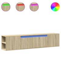 Tv-wandmeubel met LED-verlichting 180x31x39,5 cm sonoma eiken - thumbnail