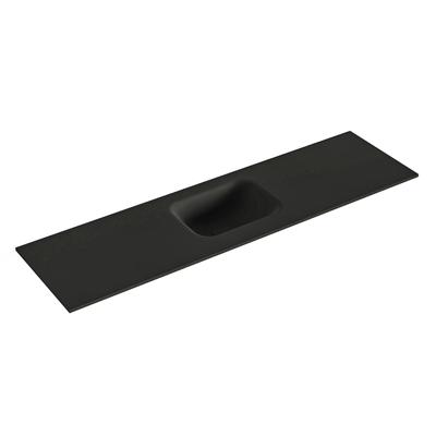 MONDIAZ LEX Urban solid surface inleg wastafel voor toiletmeubel 110cm. Positie wasbak midden