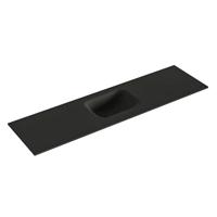 MONDIAZ LEX Urban solid surface inleg wastafel voor toiletmeubel 110cm. Positie wasbak midden - thumbnail