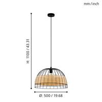 Eglo Rotan hanglampAnwick Ø 50cm - 43312 - thumbnail