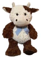 Jonotoys knuffel koe junior 60 cm pluche bruin/wit - thumbnail