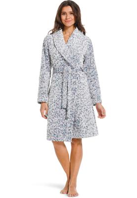 Badjas met animalprint - blauw-(44-46) L