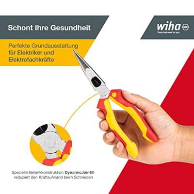 Wiha Punttang Industrial electric | met snijvlak | rechte vorm | 200 mm | 8" | Blisterverpakking - 38858 - 38858 - thumbnail
